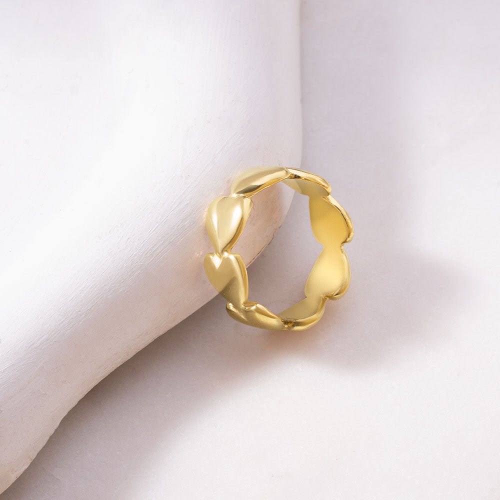 Bold Heart Linked Ring