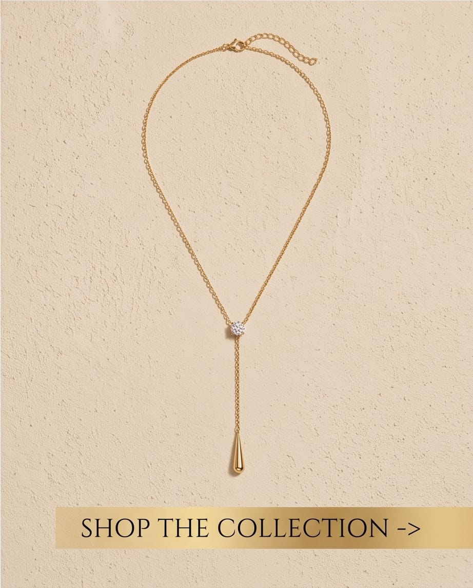 V Neck Single Stone Minimalistic Neckalce