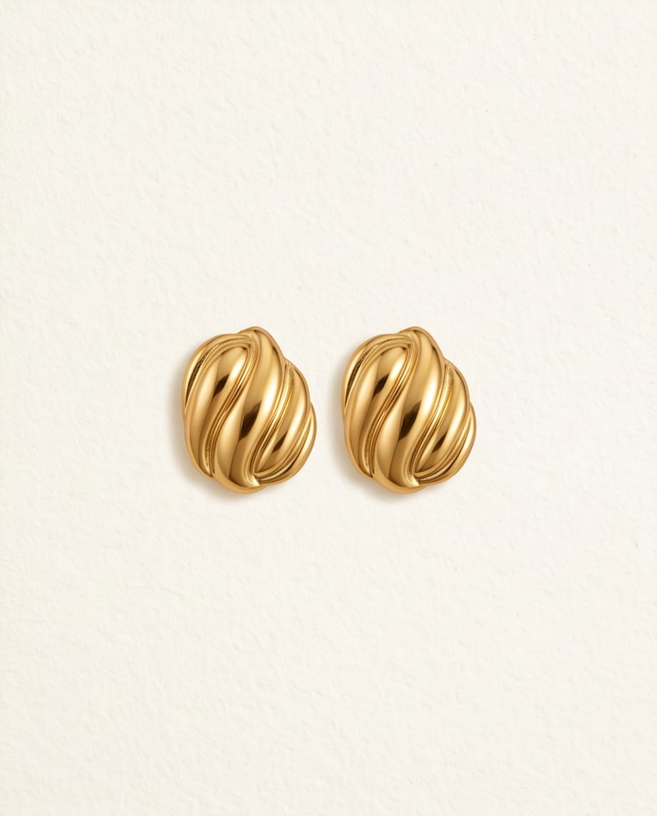 Wavy Gold Earrings