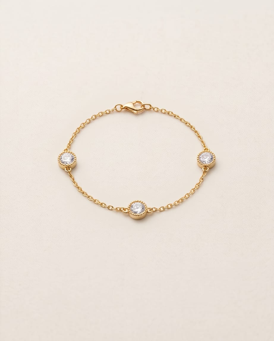 Round Diamond Minimalist Bracelet