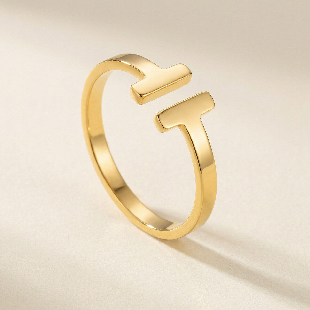 Parallel Edge Open Band Ring