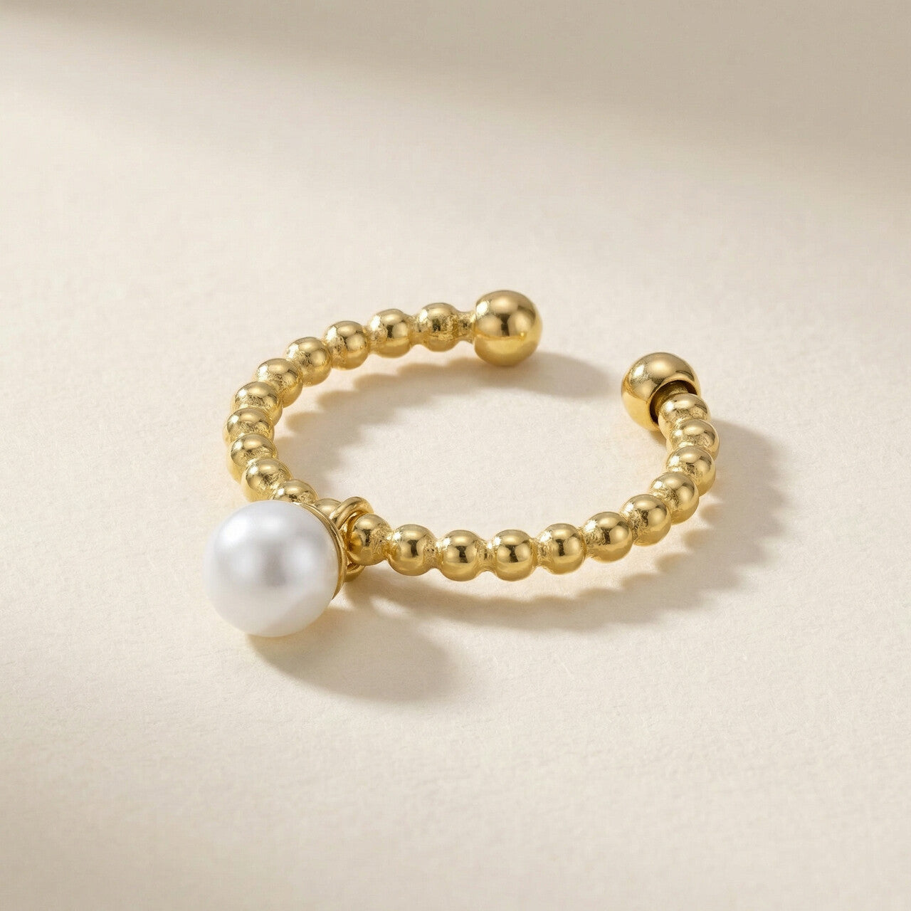 Pearl Charm Rope Ring
