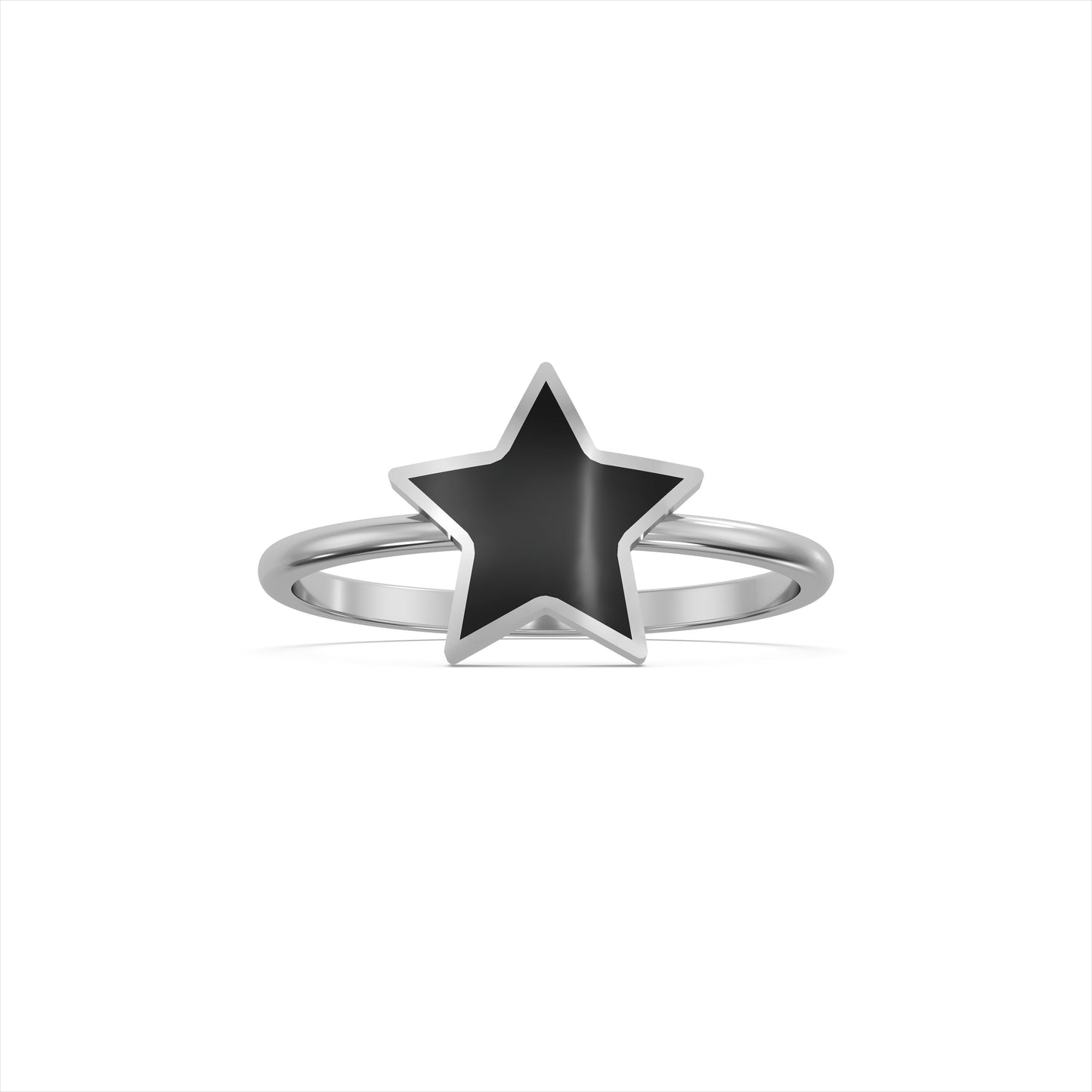Black Star 925 Silver Ring