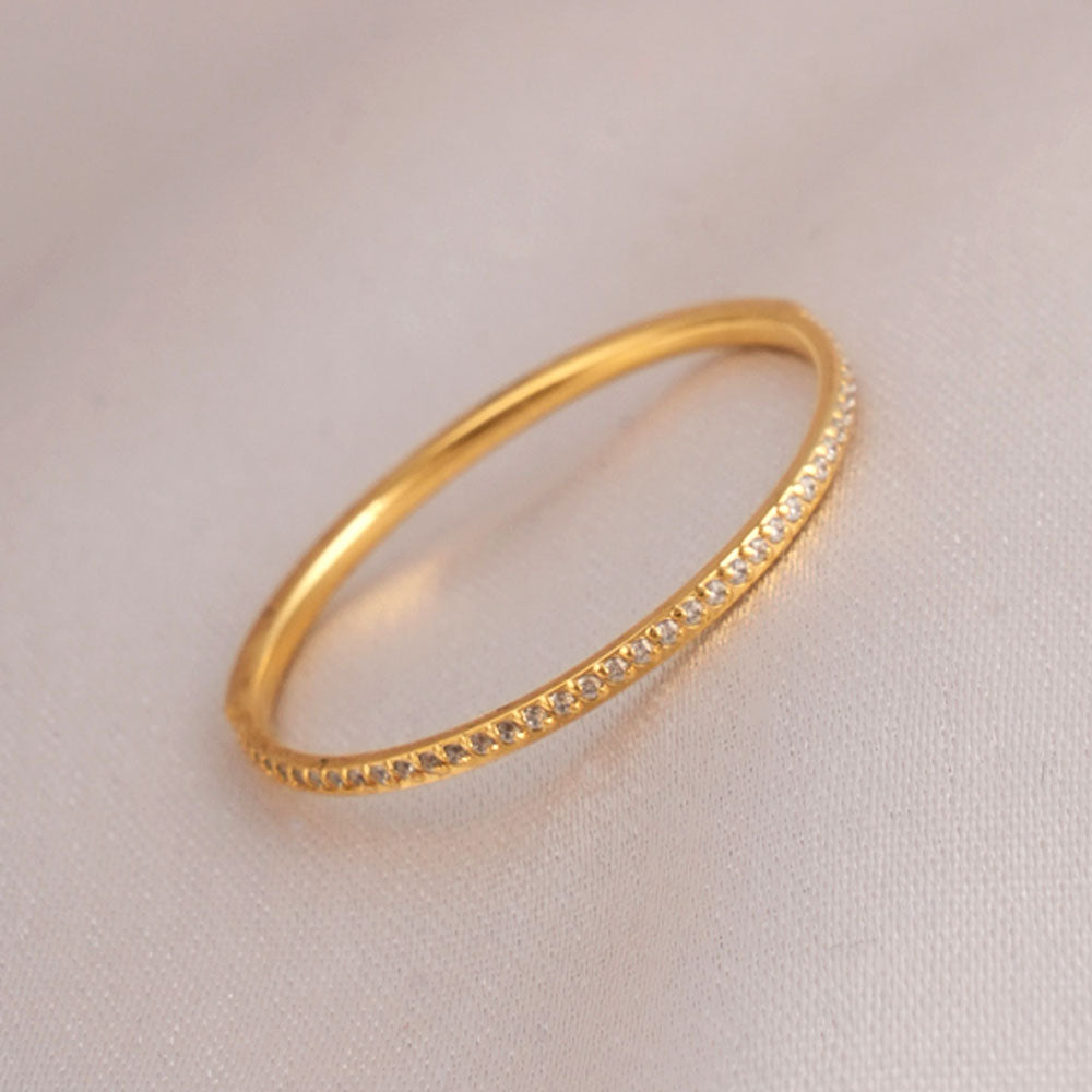 Delicate Stone Studded Band Ring