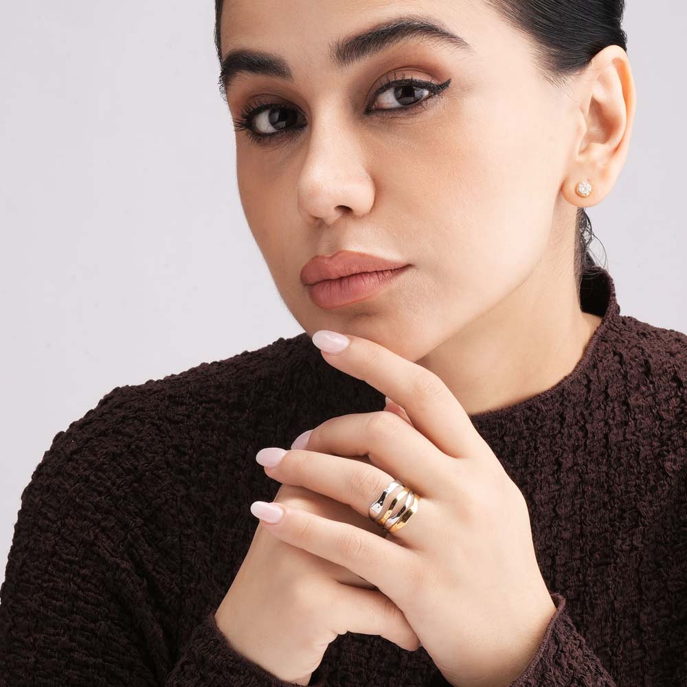 Horizon Wrap Dual Tone Ring