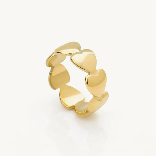 Bold Heart Linked Ring