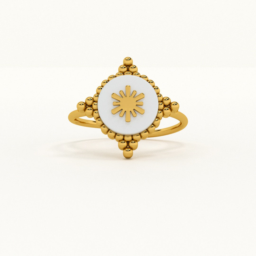 Golden Snowflake Vintage Ring
