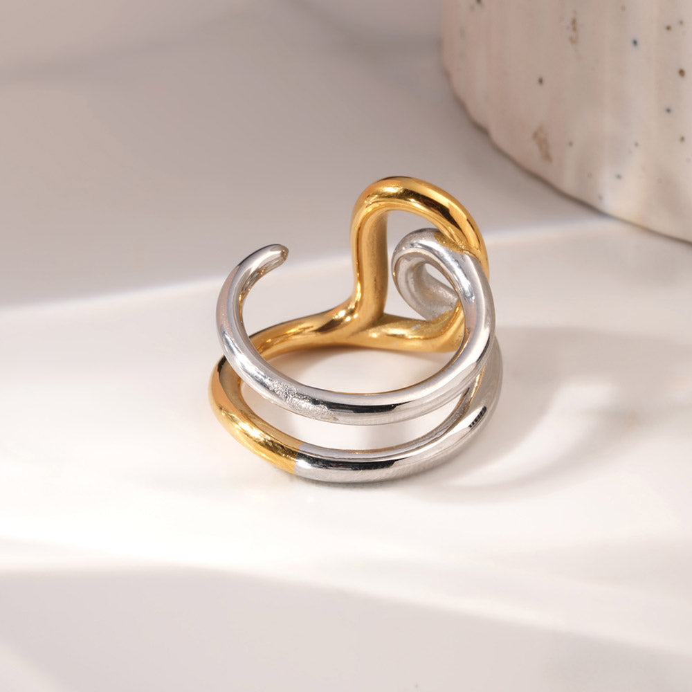 Entwine Curve Dual Tone Ring