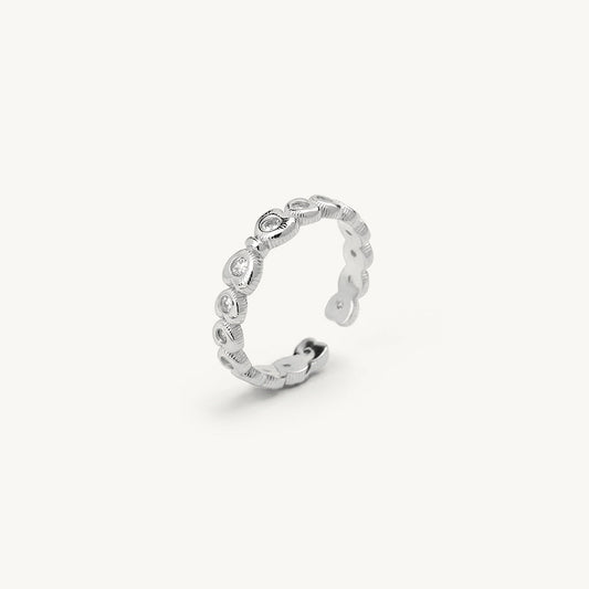 Elegant Heart Eternity 925 Sterling Silver Band Ring