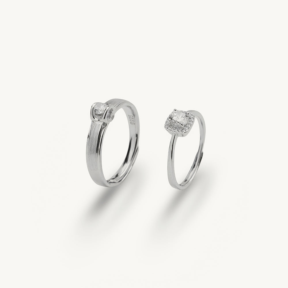 Duo Spark 925 Sterling Silver Ring