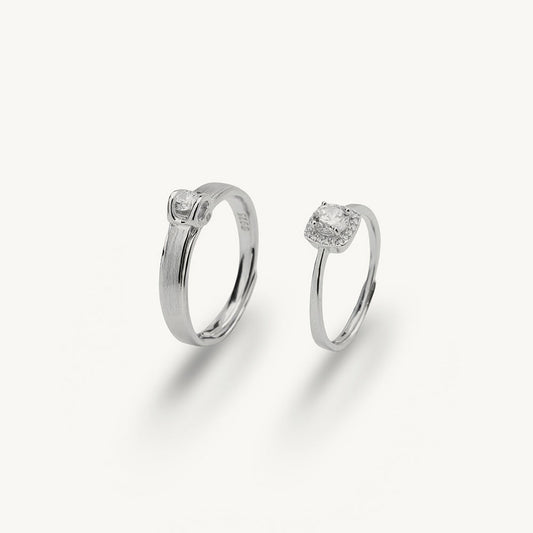 Duo Spark 925 Sterling Silver Ring
