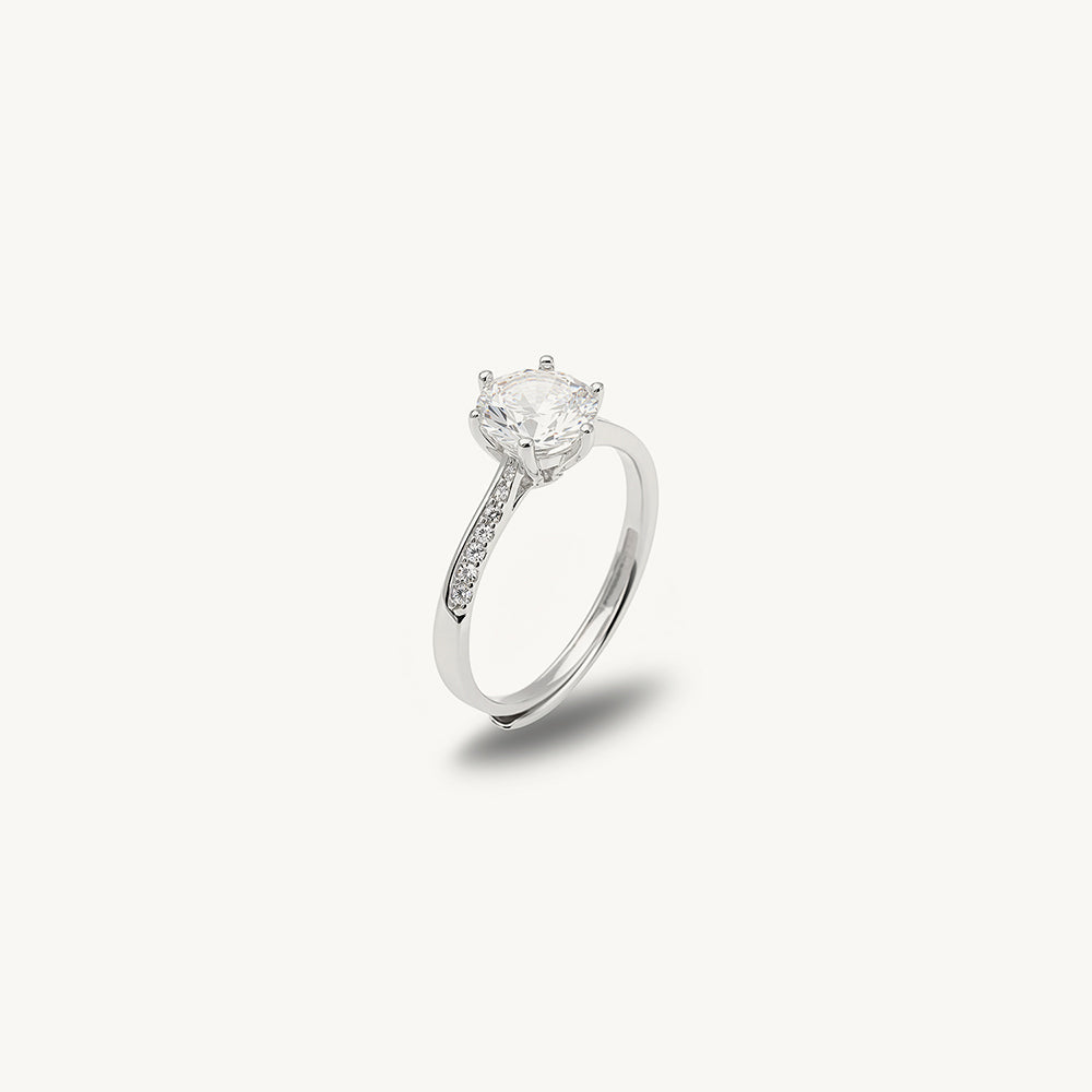 Bold Solitaire 925 Sterling Silver Ring