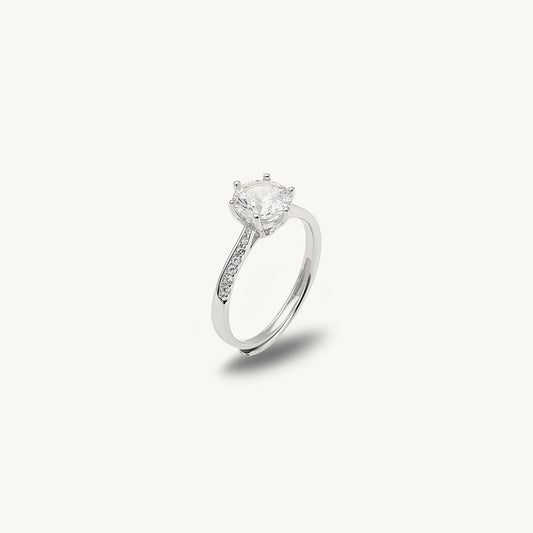 Bold Solitaire 925 Sterling Silver Ring