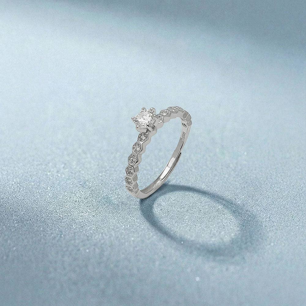 Petite Solitaire 925 Sterling Silver Ring