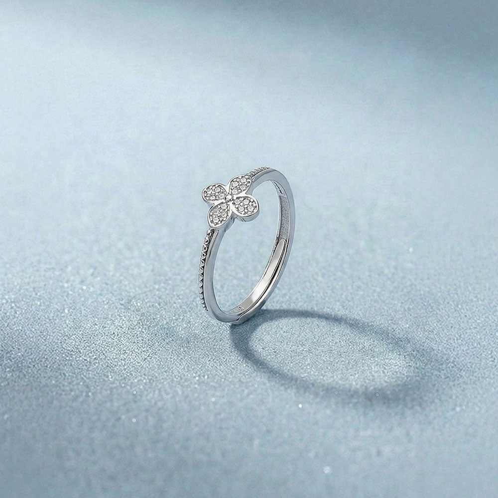 Floral Motif 925 Sterling Silver Ring