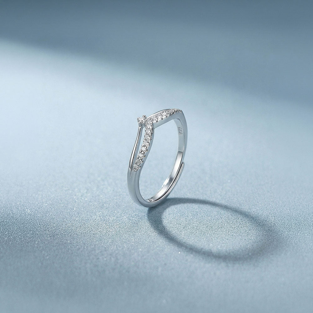 Dual Layer Sparkline 925 Sterling Silver Ring