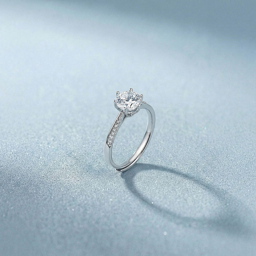 Bold Solitaire 925 Sterling Silver Ring