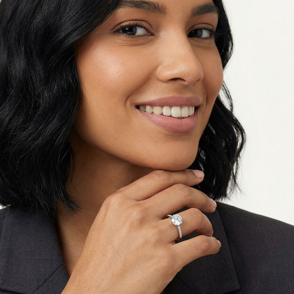 Bold Solitaire 925 Sterling Silver Ring