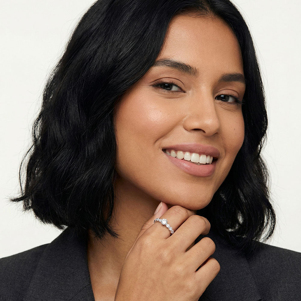 Petite Solitaire 925 Sterling Silver Ring