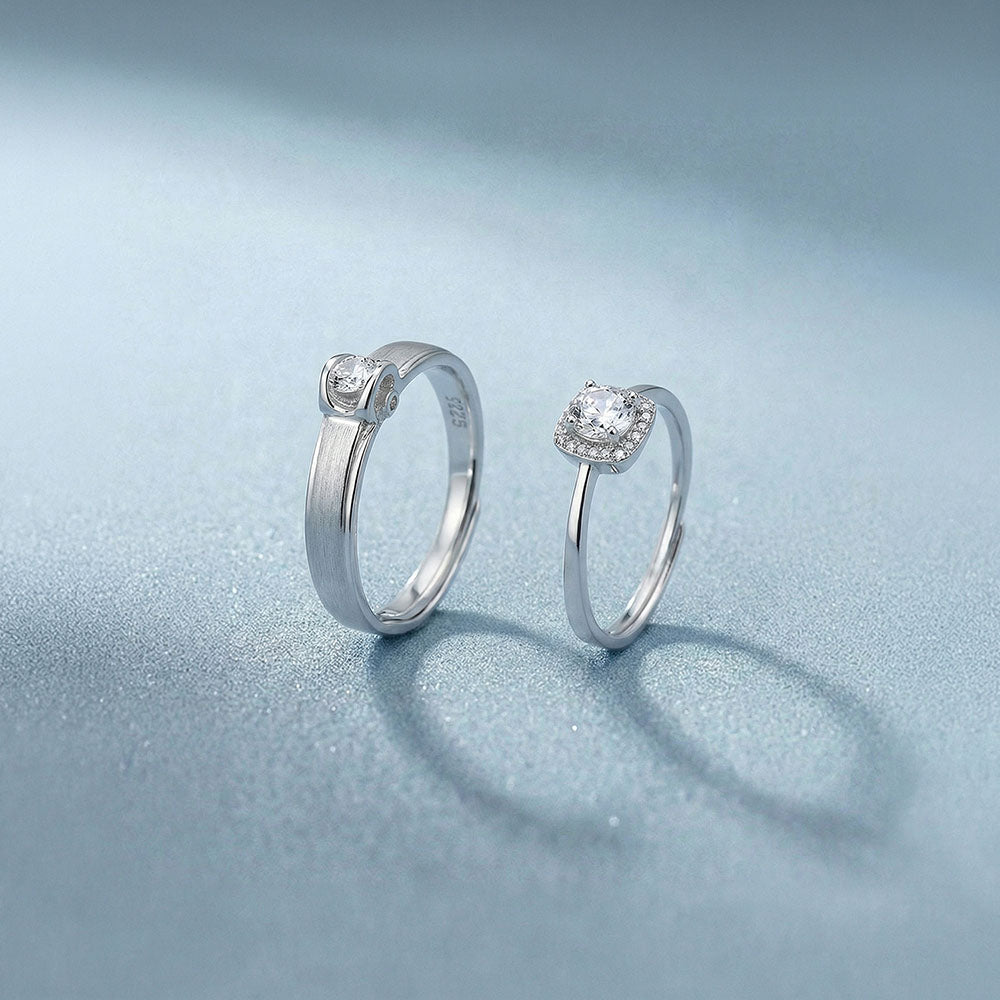 Duo Spark 925 Sterling Silver Ring