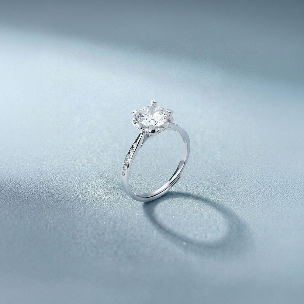Solitaire Spark 925 Sterling Silver Ring