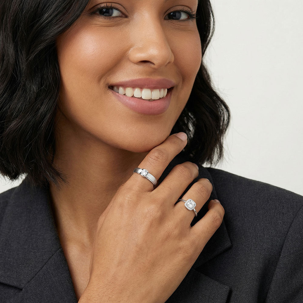 Duo Spark 925 Sterling Silver Ring