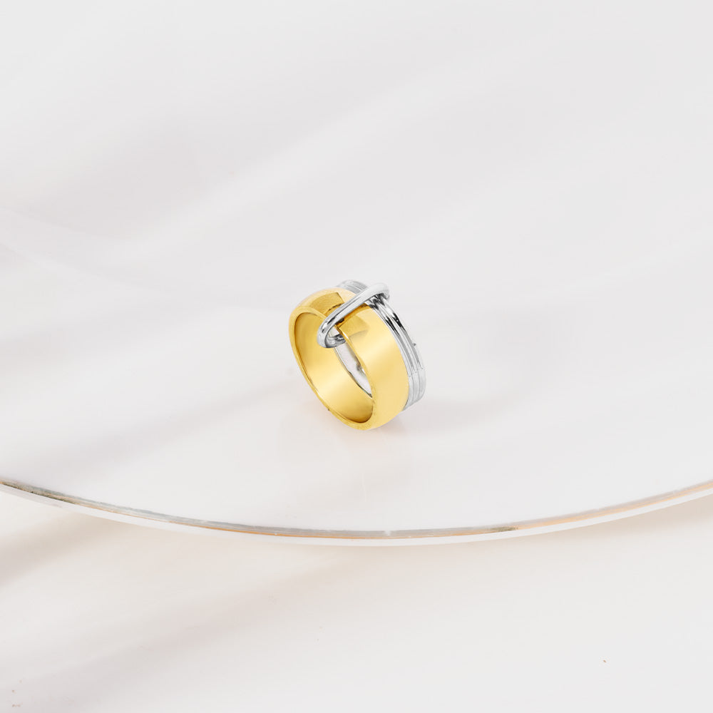 Two Tone Linked Ring