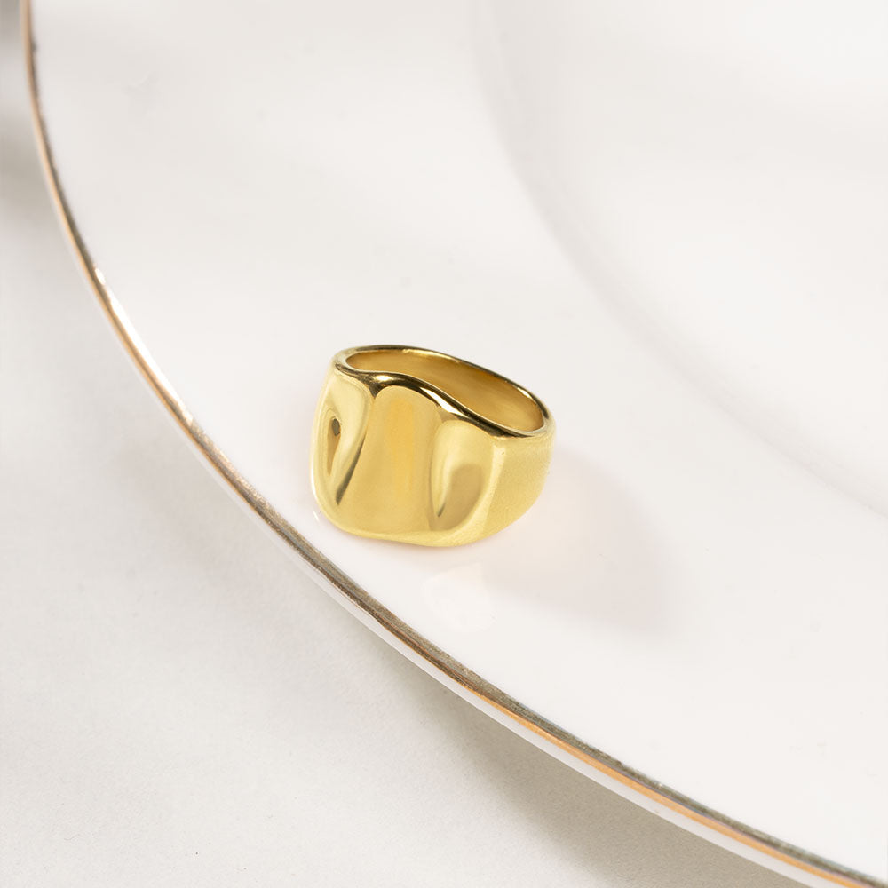 Bold Abstract Signet Ring