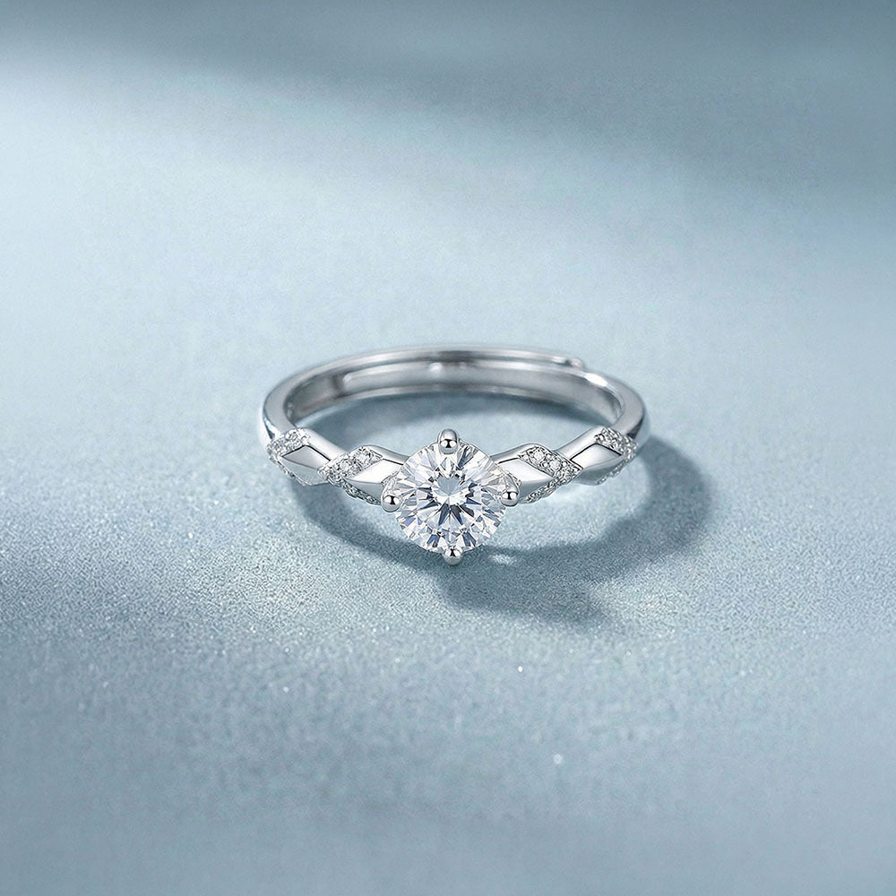 Interwind Solitaire 925 Sterling Silver Ring