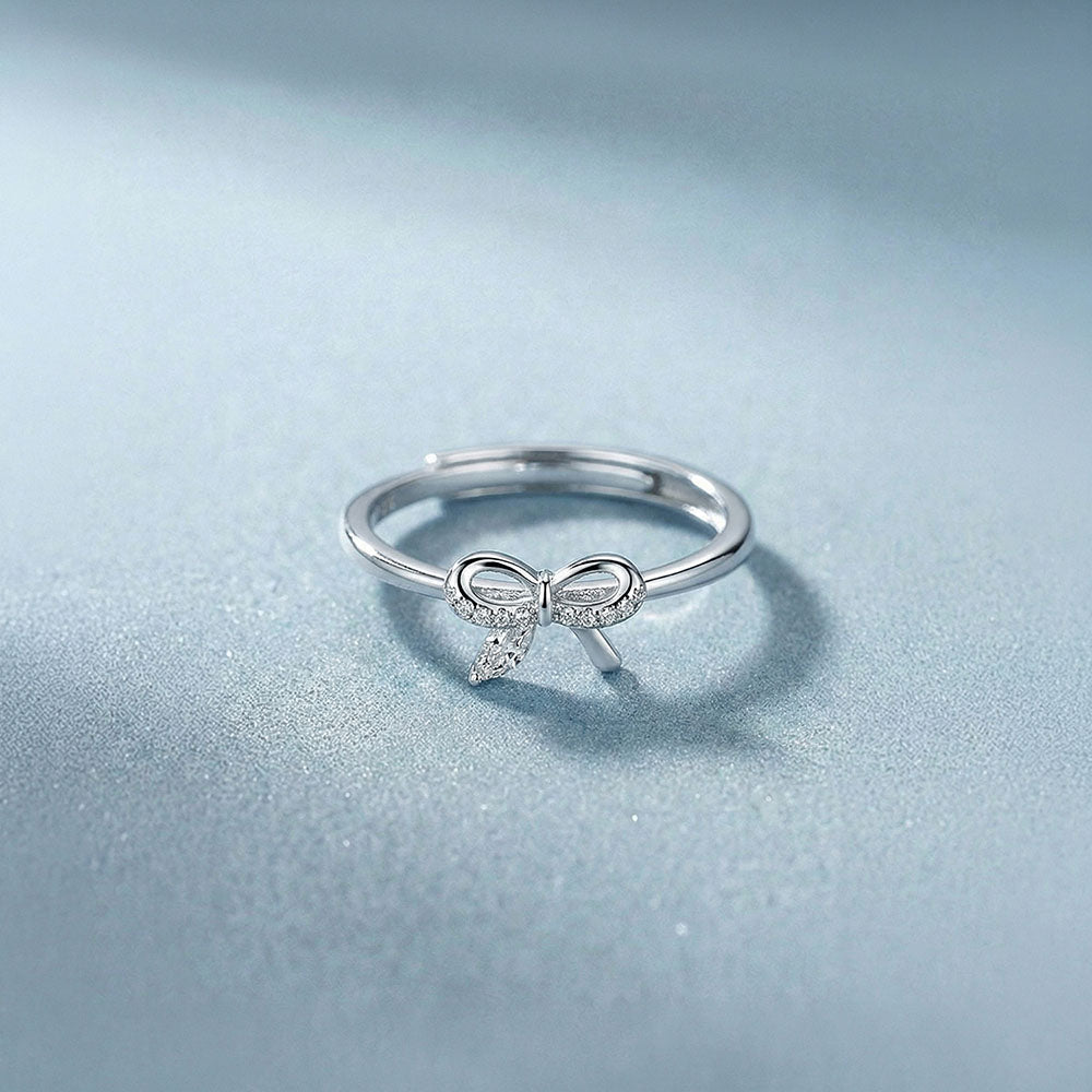Grace Bow 925 Sterling Silver Ring