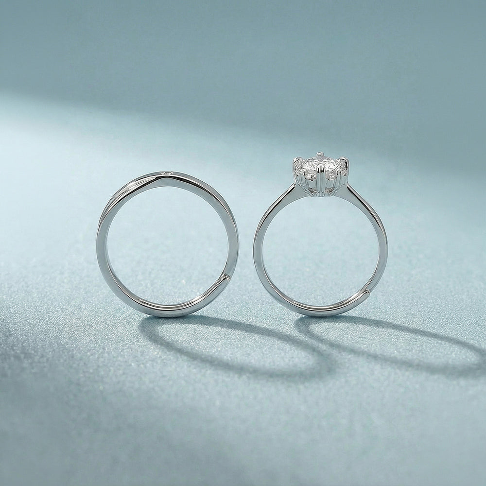 Celestial Sparkle 925 Sterling Silver Stackable Rings