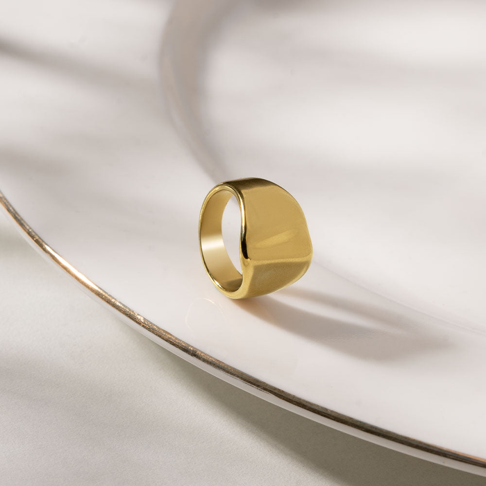 Bold Abstract Signet Ring
