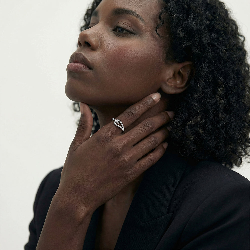 Minimal Twist 925 Sterling Silver Ring