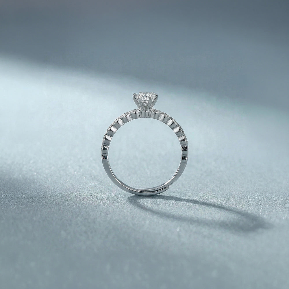 Petite Solitaire 925 Sterling Silver Ring