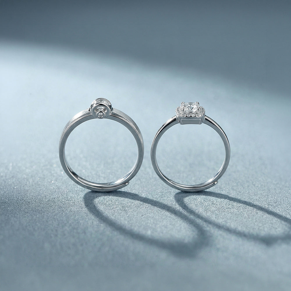 Duo Spark 925 Sterling Silver Ring