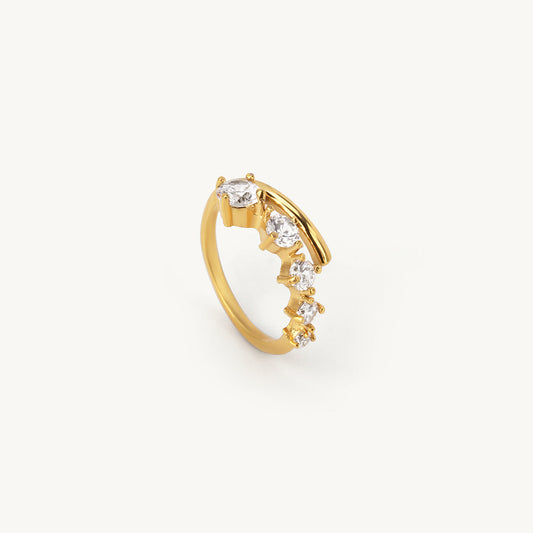 Stylish Stone Ray Ring