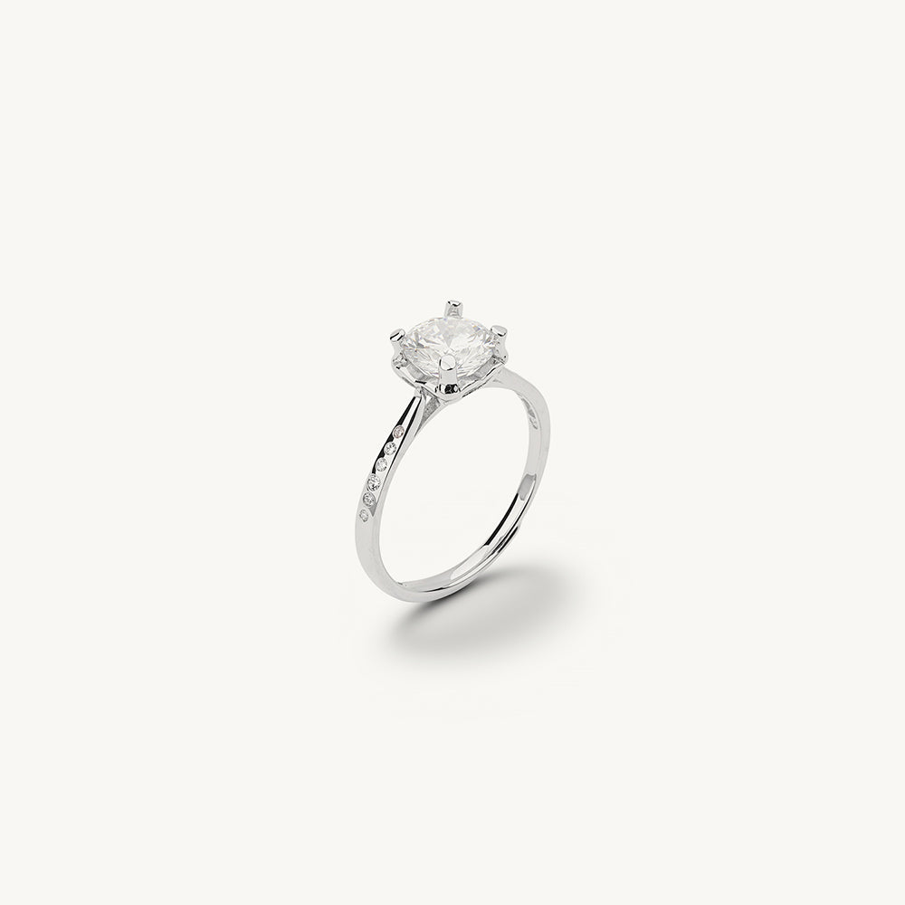Solitaire Spark 925 Sterling Silver Ring