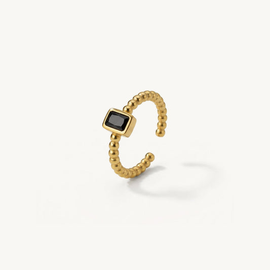 Noir Motif Bead Ring