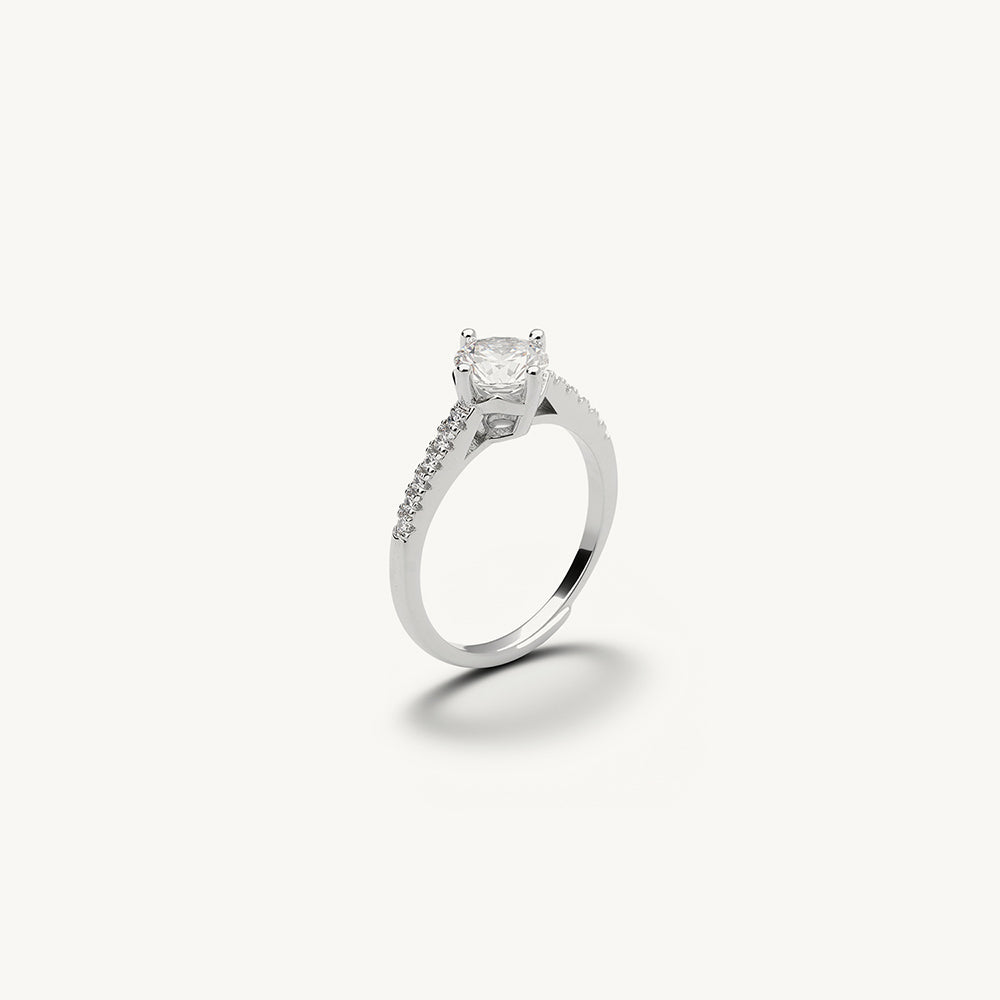 Timeless Solitaire 925 Sterling Silver Ring