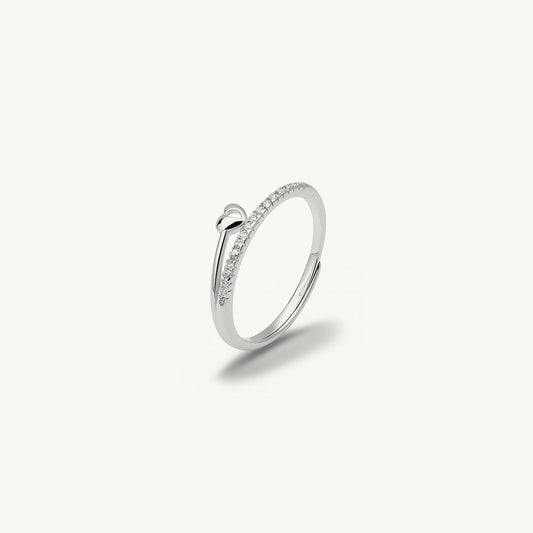 Mini Heart Regal Glow 925 Sterling Silver Ring