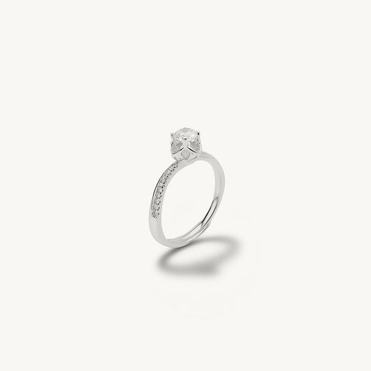 Gentle Brilliance Solitaire 925 Sterling Silver Ring