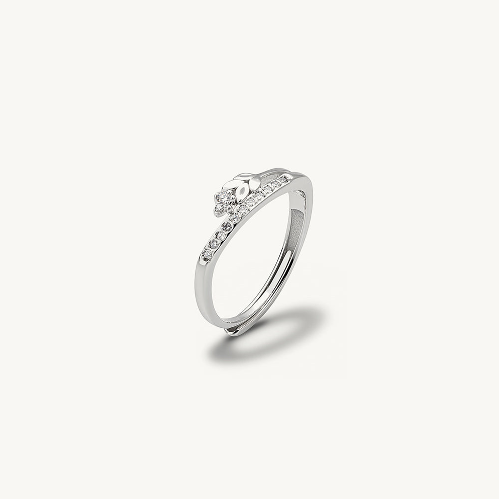 Floral Layer Line 925 Sterling Silver Ring