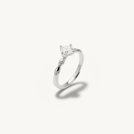 Interwind Solitaire 925 Sterling Silver Ring