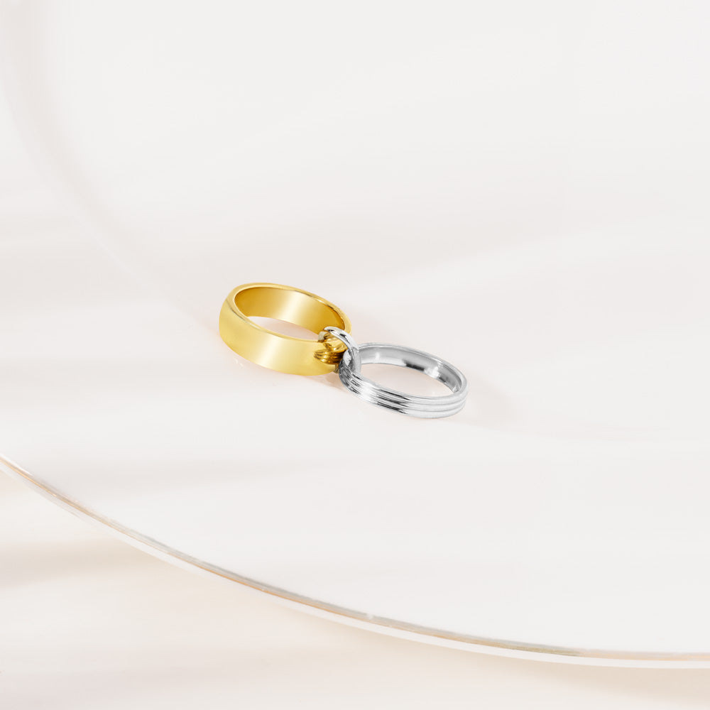Two Tone Linked Ring