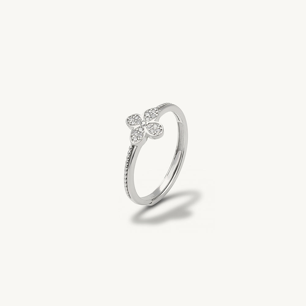 Floral Motif 925 Sterling Silver Ring