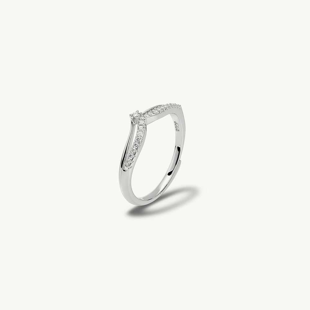 Dual Layer Sparkline 925 Sterling Silver Ring