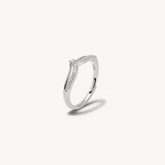 Dual Layer Sparkline 925 Sterling Silver Ring