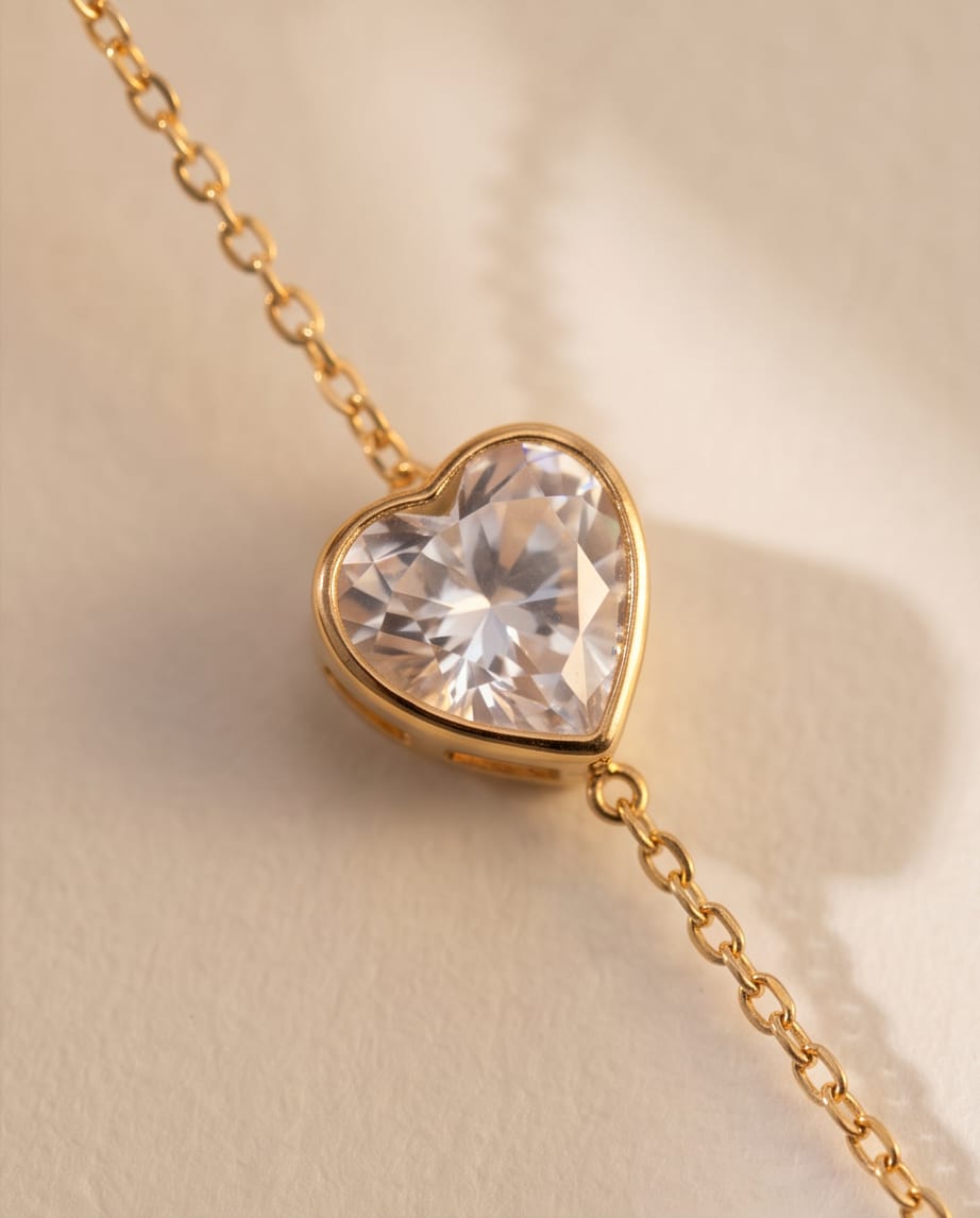 Gold Chain Heart Earrings
