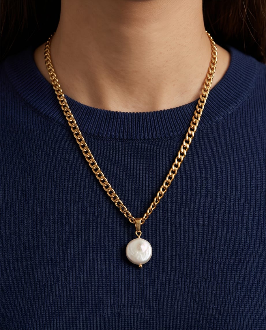 Gold Moon Neckalce