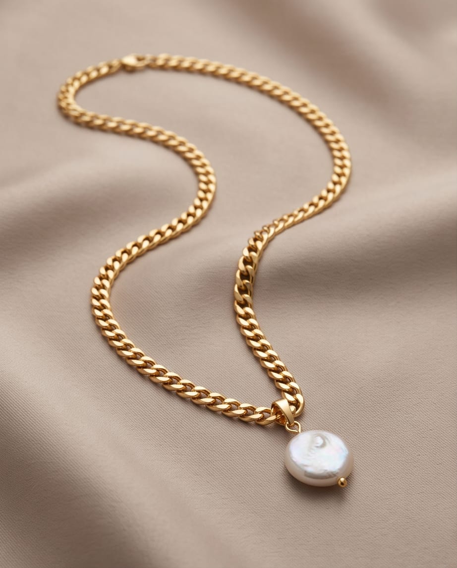 Gold Moon Neckalce